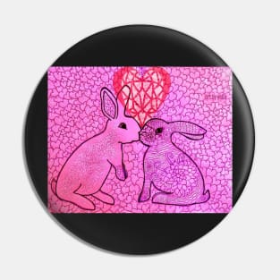 Smoochy Bunnies Pin