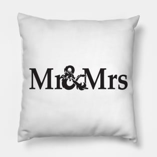 Dungeons and Dragons Wedding Mr & Mrs Pillow