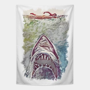 ✪ JAWS ✪ Abstract alternate fan art poster Tapestry