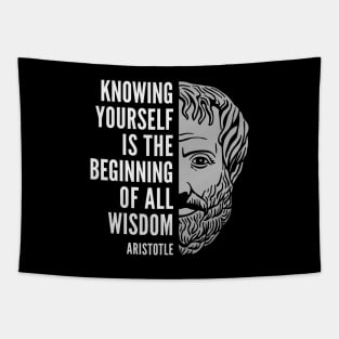 Aristotle Popular Inspirational Quote: Knowing Yourself Tapestry