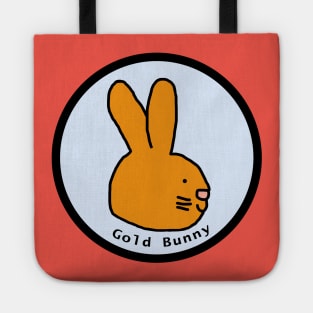 Portrait of Gold Bunny in a Circle Tote