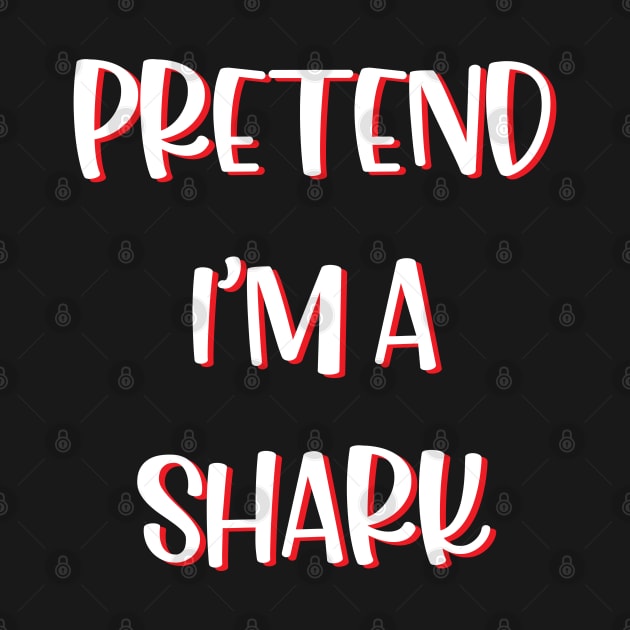 Lazy Halloween Costume Funny Pretend I'm A Shark by Charaf Eddine