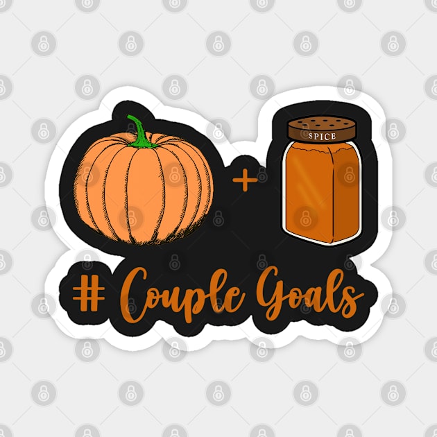 Pumpkin Plus Spice Bottle - Couple Goals for Fall Season Magnet by AishwaryaMathur