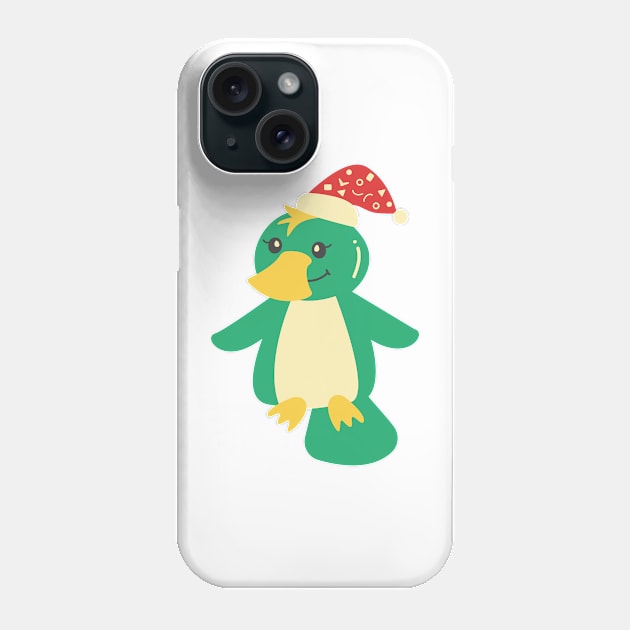 Cute Christmas Platypus Phone Case by FunnyMoonCosmic