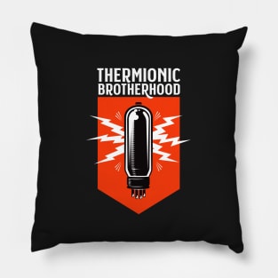 Bold graphic logo for people who love tube amps Pillow