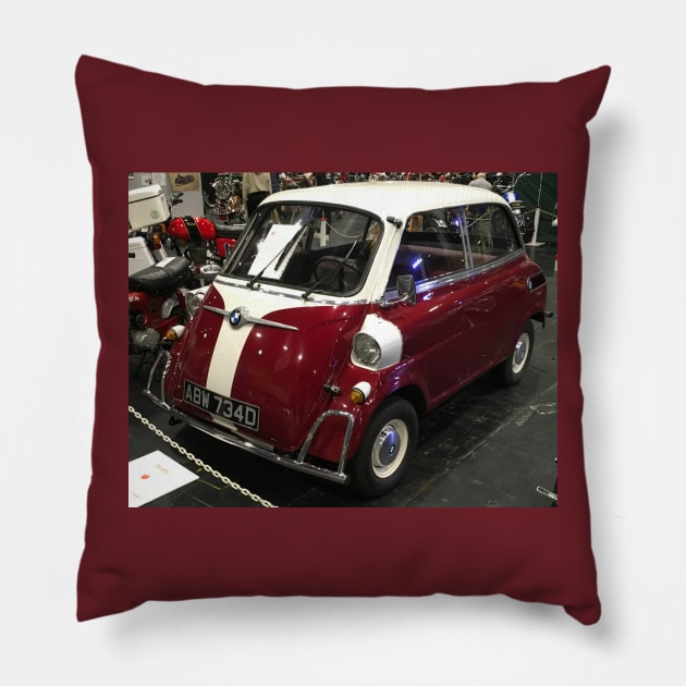 BMW Isetta Classic Car Show Pillow by MrTiggersShop