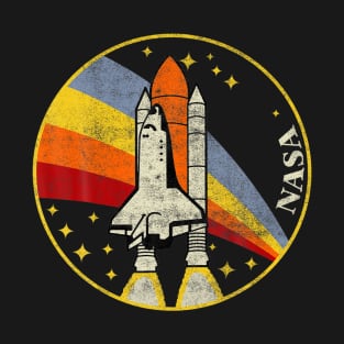 NASA Shuttle Launch Into Rainbow Graphic T-Shirt