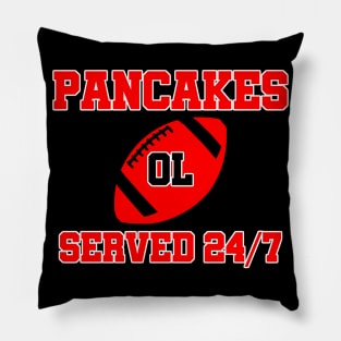 O-Line Pancakes Served 24/7 American Football Pillow