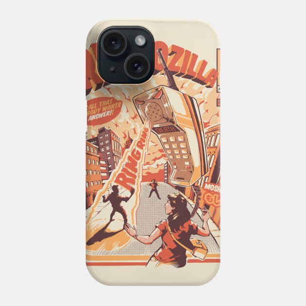 Retro Phonezilla Phone Case by Ilustrata