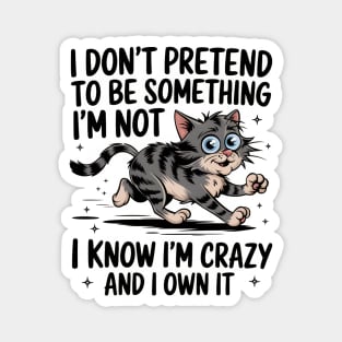 I Don't Pretend To Be Something I'm Not. I Know I'm Crazy and I Own It. Magnet