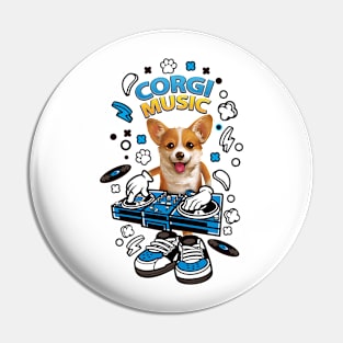 Corgi Music Pin