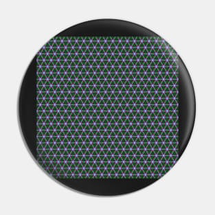 Mainly Green Hexagonal Fractal Pattern Pin