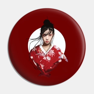 kimono girl Pin