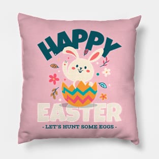 Happy Easter Easter Bunny Easter Egg Hunt Cute Pillow