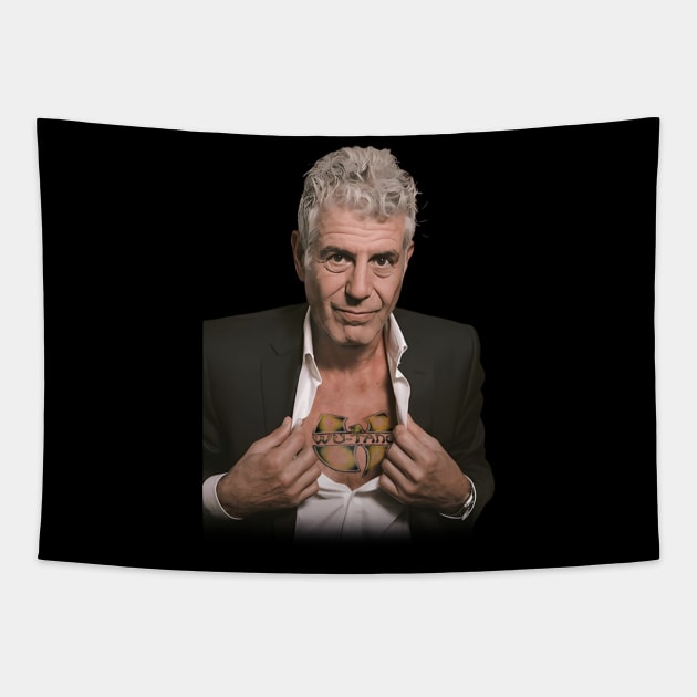 Anthony Bourdain Wu Tapestry by misuwaoda