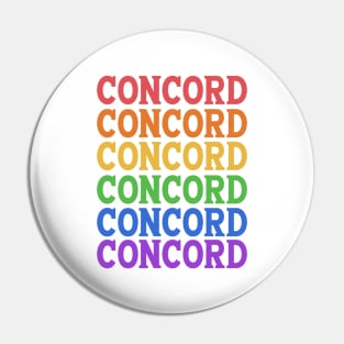 CONCORD RAINBOW TYPOGRAPHY Pin