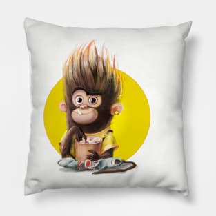 Monkey with Cocoa Pillow