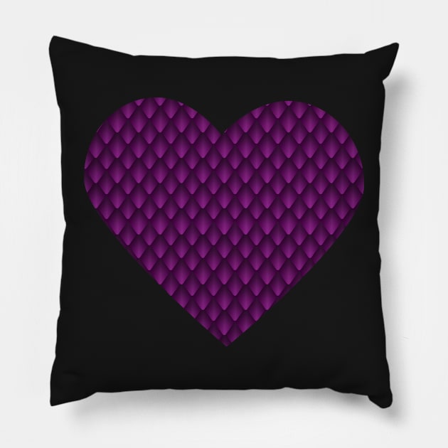 Purple Dragon Scales Pillow by Teamtsunami6