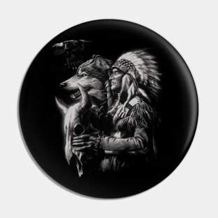 Native American spirit Pin