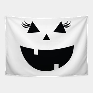 Pumpkin Face Jack O' Lantern Halloween Tapestry