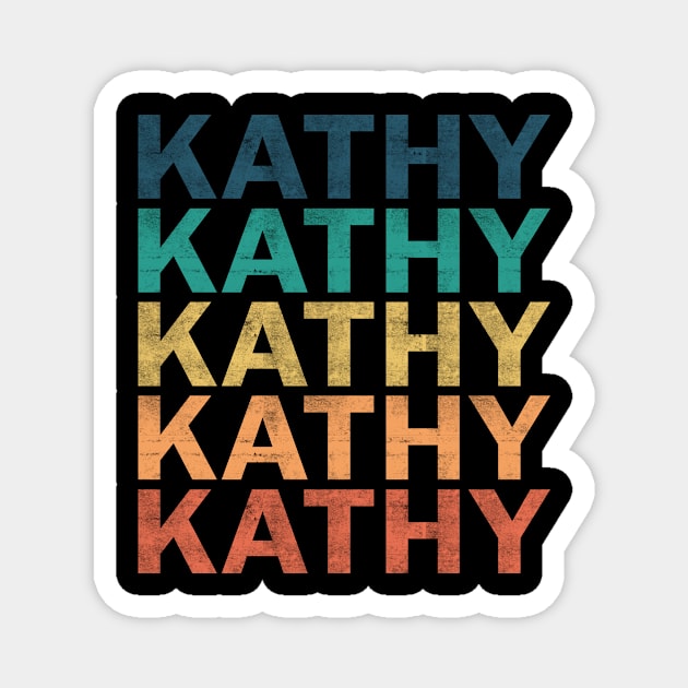 Kathy Name T Shirt - Kathy Vintage Retro Name Gift Item Tee Magnet by henrietacharthadfield