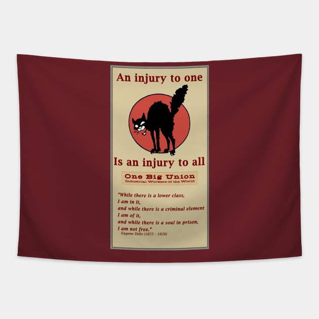 An injury to one is an injury to all - IWW - Industrial Workers of the World - One Big Union Tapestry by pocketlama