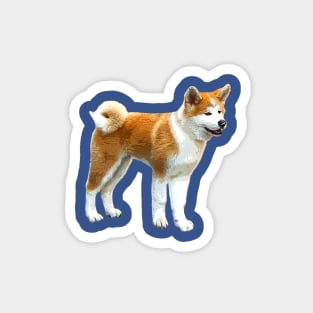 Japanese Akita Inu Dog Magnet