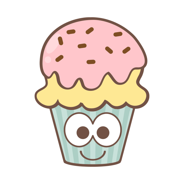 Funny Kawaii Cupcake by Korry