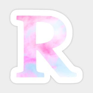 The Letter R Blue and Pink Magnet