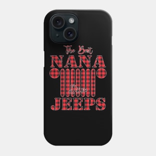 The Best Nana Drive Jeeps Red Plaid Jeep Matching Pajama Family Buffalo Jeeps Lover Phone Case