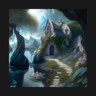 Fantasy Cottage Artwork T-Shirt