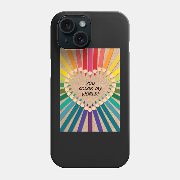 Colouring Pencil Heart Phone Case by RumourHasIt