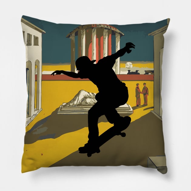 Skater Boy Pillow by Art Dysmorphia