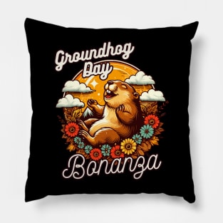 Groundhog Day Bonanza Pillow