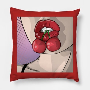 Cherries Pop Art Pillow