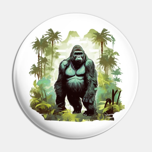 Black Gorilla Pin by zooleisurelife