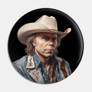 Portrait Dwight Yoakam Pin