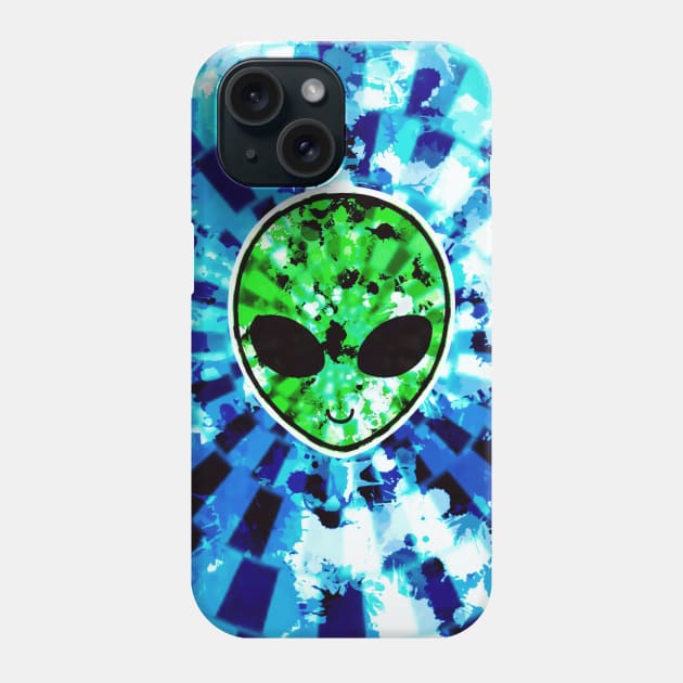 Acid Wash Alien Tie-Dye Phone Case by BigTexFunkadelic