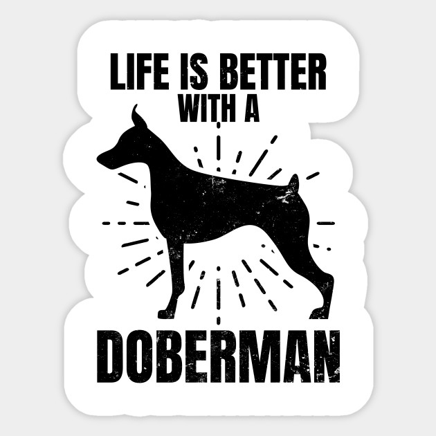 Proud Owner Doberman Pinscher Sticker Decal Vinyl dog canine pet