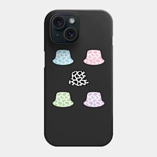 Cow print bucket hats set Phone Case