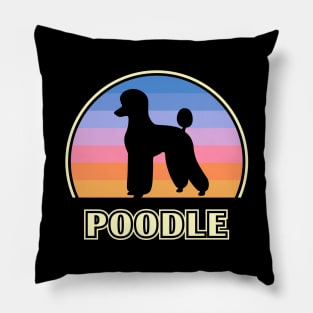 Poodle Vintage Sunset Dog Pillow