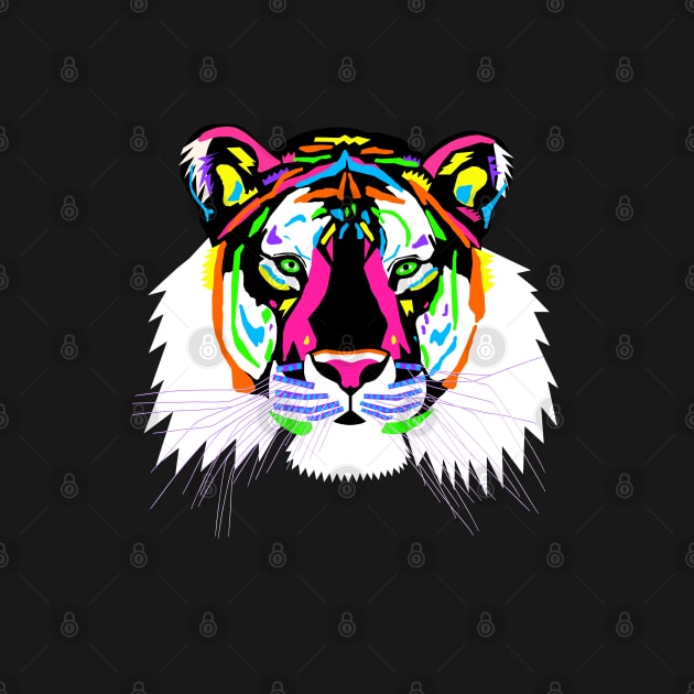 Colourful Tiger Head by OneThreeSix