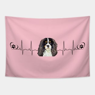 My Heart Beats for my Tri-Colored Cavalier King Charles Spaniel Tapestry