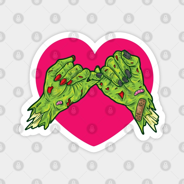 Zombie Pinky Promise Magnet by Mako Design 