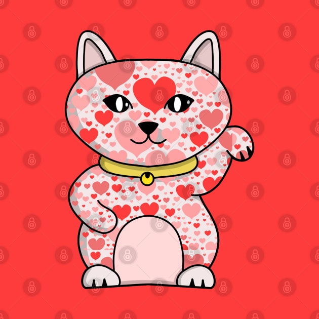 Lucky Cat Full of Hearts by DiegoCarvalho