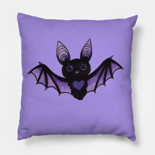 Cute Purple Bat Pillow