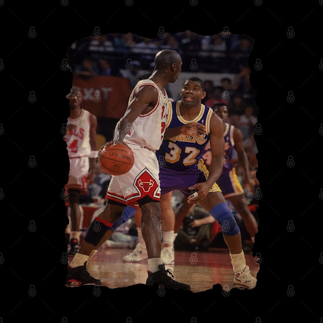 Michael Jordan vs Magic Johnson Vintage #3 by CAH BLUSUKAN