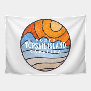 Topsail Island, NC Summertime Vacationing Stained Glass Sunrise Tapestry