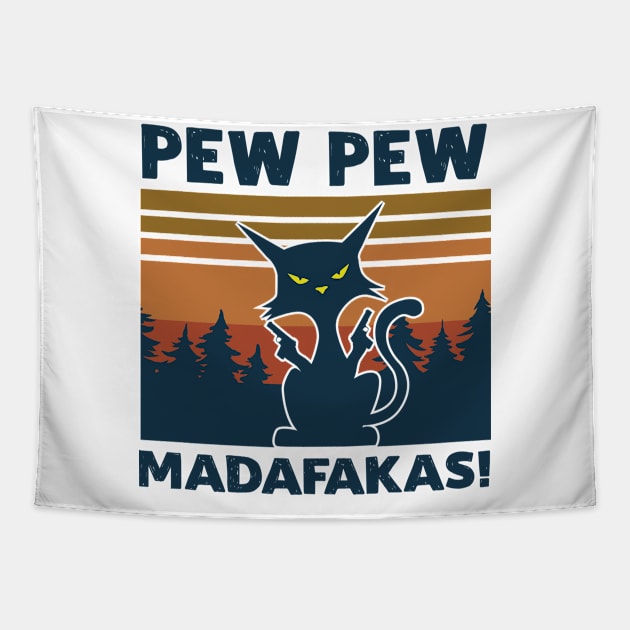 PEW PEW MADAFAKAS Tapestry by Rebelion