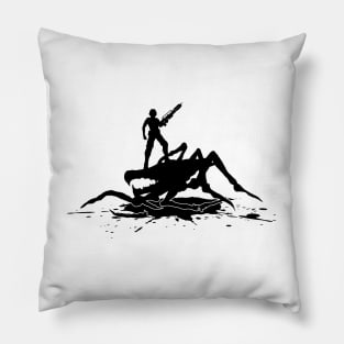 Good Bug Dead Bug - no text - blk Pillow